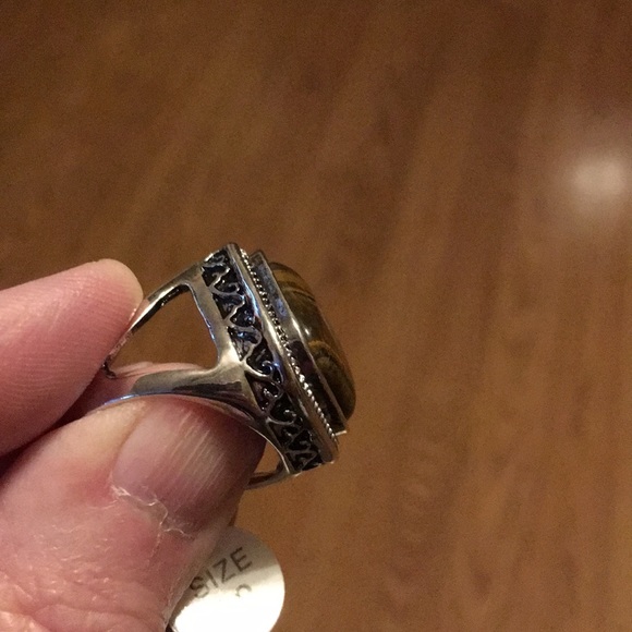 Chalcedony agate jade ring - Picture 4 of 5